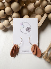 Load image into Gallery viewer, Teardrop Hoop Muted Orange
