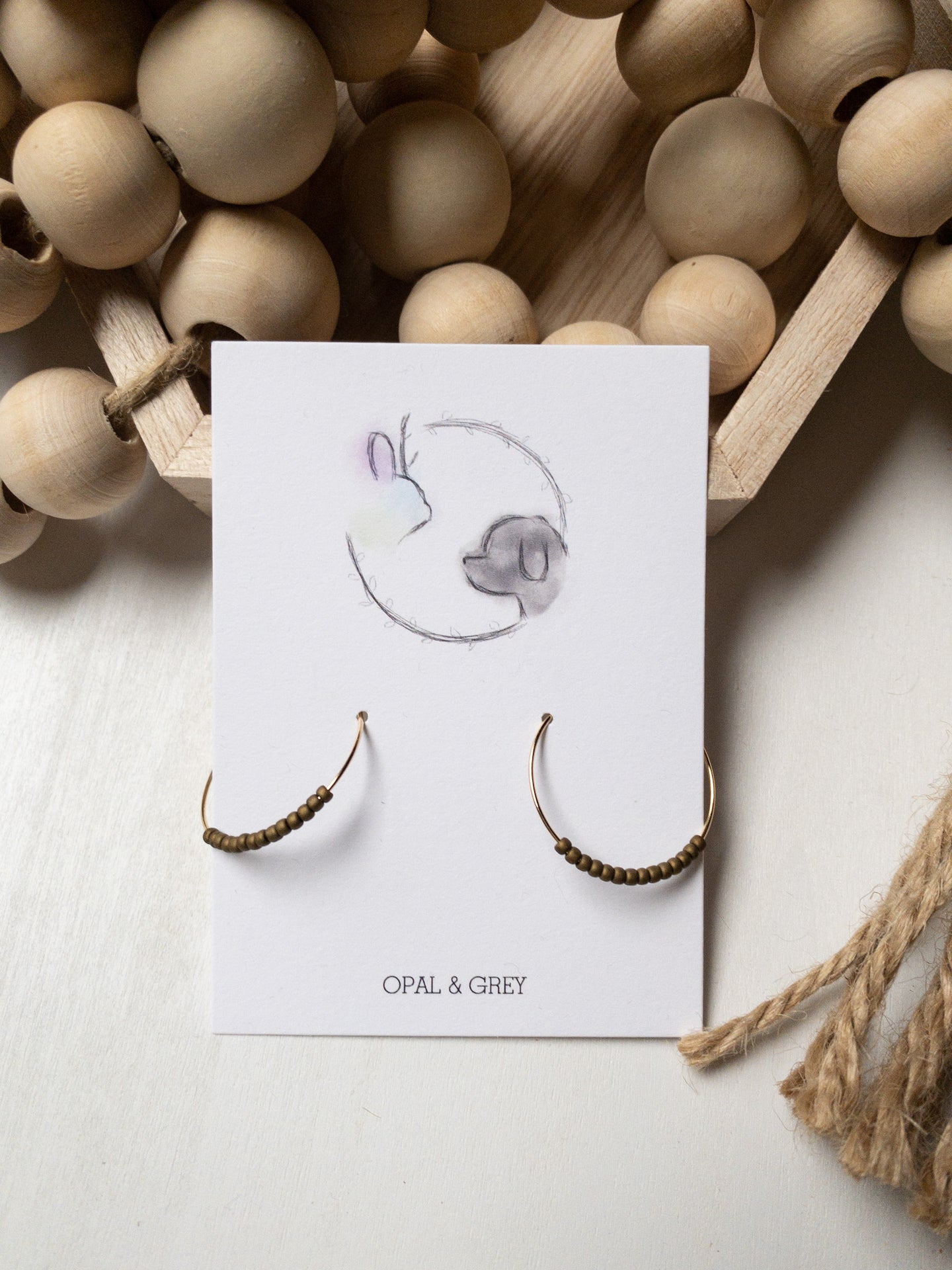 Hoop Olive Beads